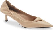 Prada Triangle Logo Pointed Toe Pump