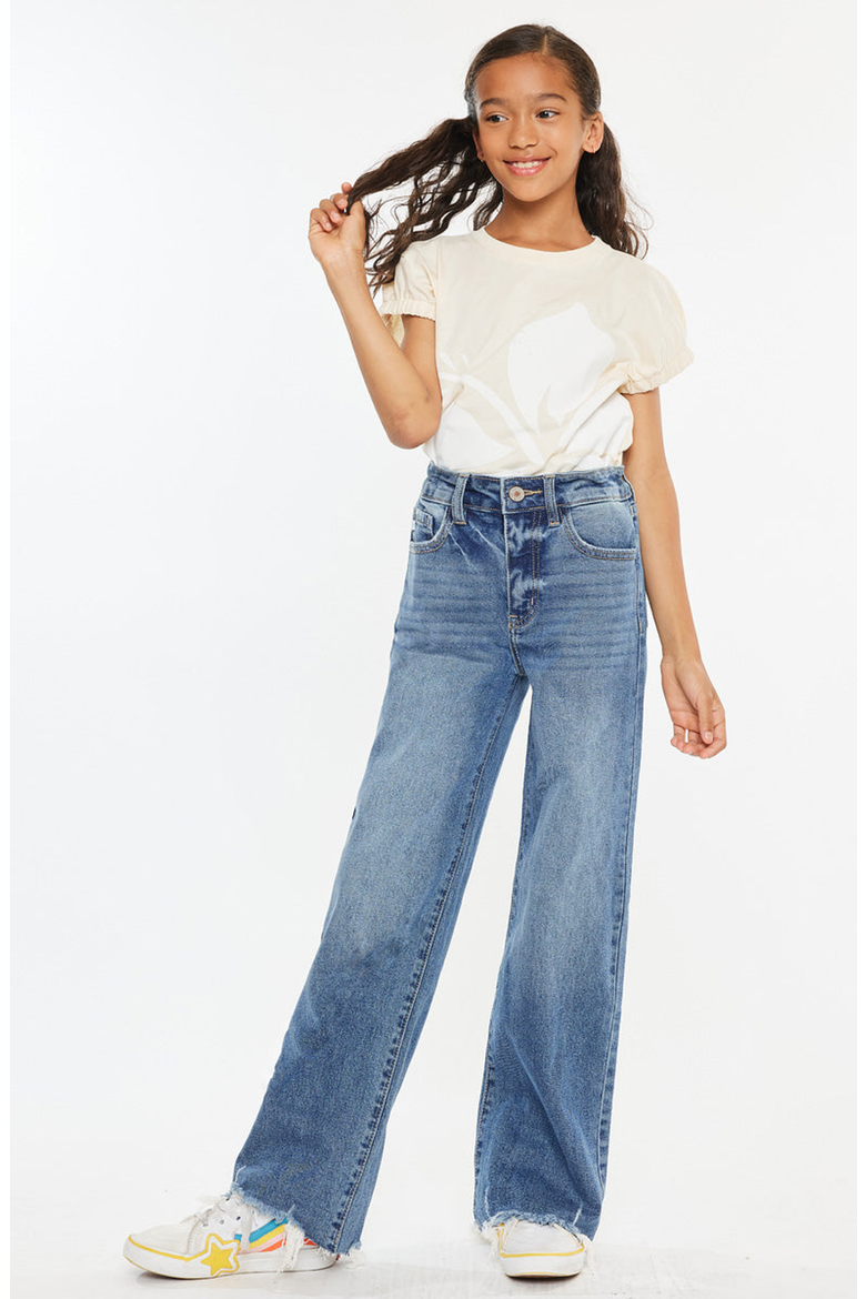 Kitty High Rise Mini Straight Leg Jeans, Alternate, color, Medium Wash