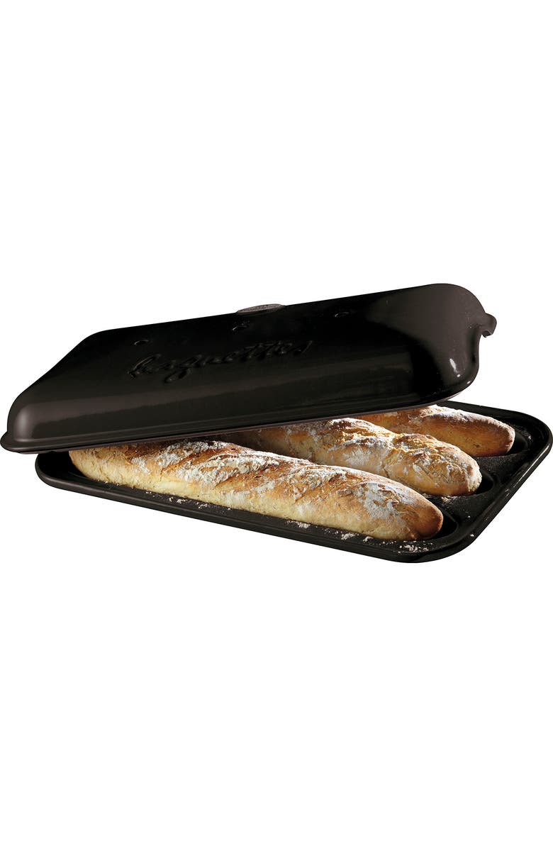 Emile Henry Flame Baguette Baker, Alternate, color, Charcoal