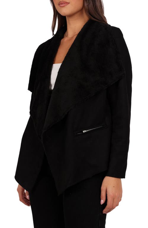 Petal And Pup Petal & Pup Lopez Faux Shearling Jacket In Black