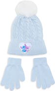 USPA ACCESSORIES Kids' Stitch and Angel Beanie and Gloves Set