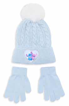 Kids' Stitch and Angel Beanie and Gloves Set