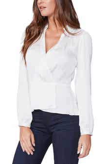 PAIGE Karla Wrap Peplum Blouse