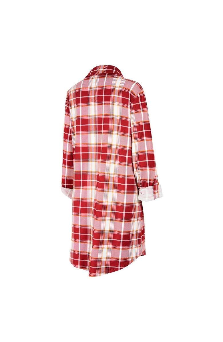 CONCEPTS SPORT Women's Concepts Sport Burgundy Washington Commanders Ashford Plaid Knit Nightshirt, Alternate, color, Burgundy