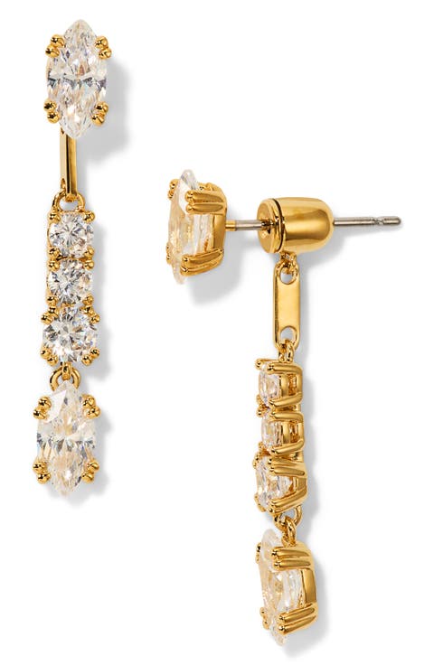 Twinnie Linear Drop Jacket Earrings