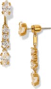 Nadri Twinnie Linear Drop Jacket Earrings