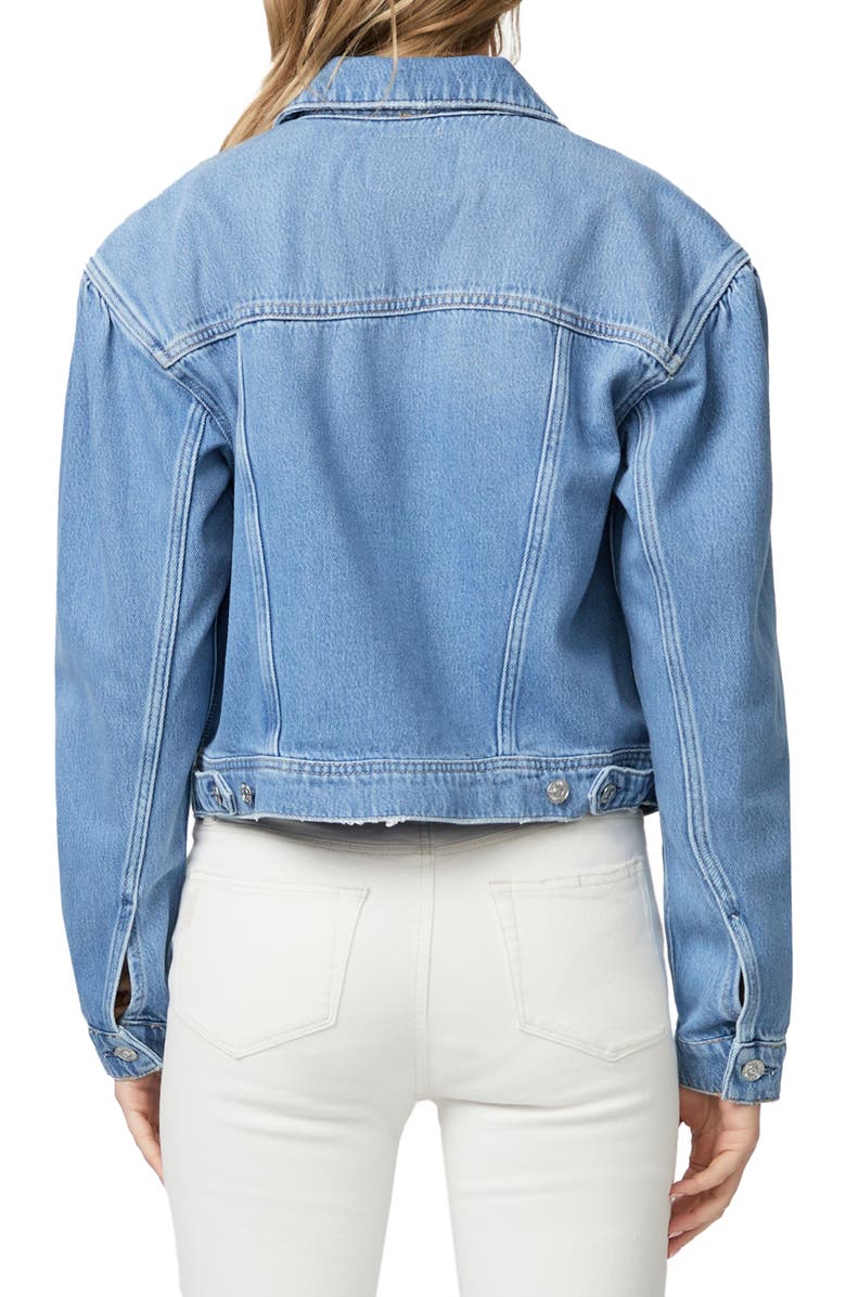 PAIGE Blythe Puff Shoulder Denim Jacket, Alternate, color,