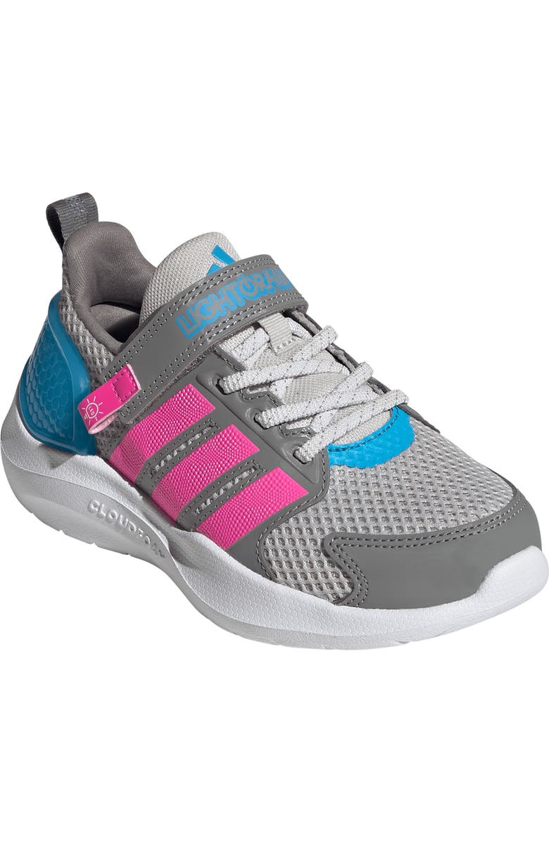 adidas Kids' Lightorama Sneaker, Main, color, Grey/ Pink/ Aquamarine