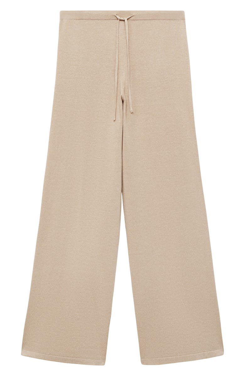 MANGO Knit Drawstring Straight Leg Pants, Alternate, color, Light/ Pastel Grey