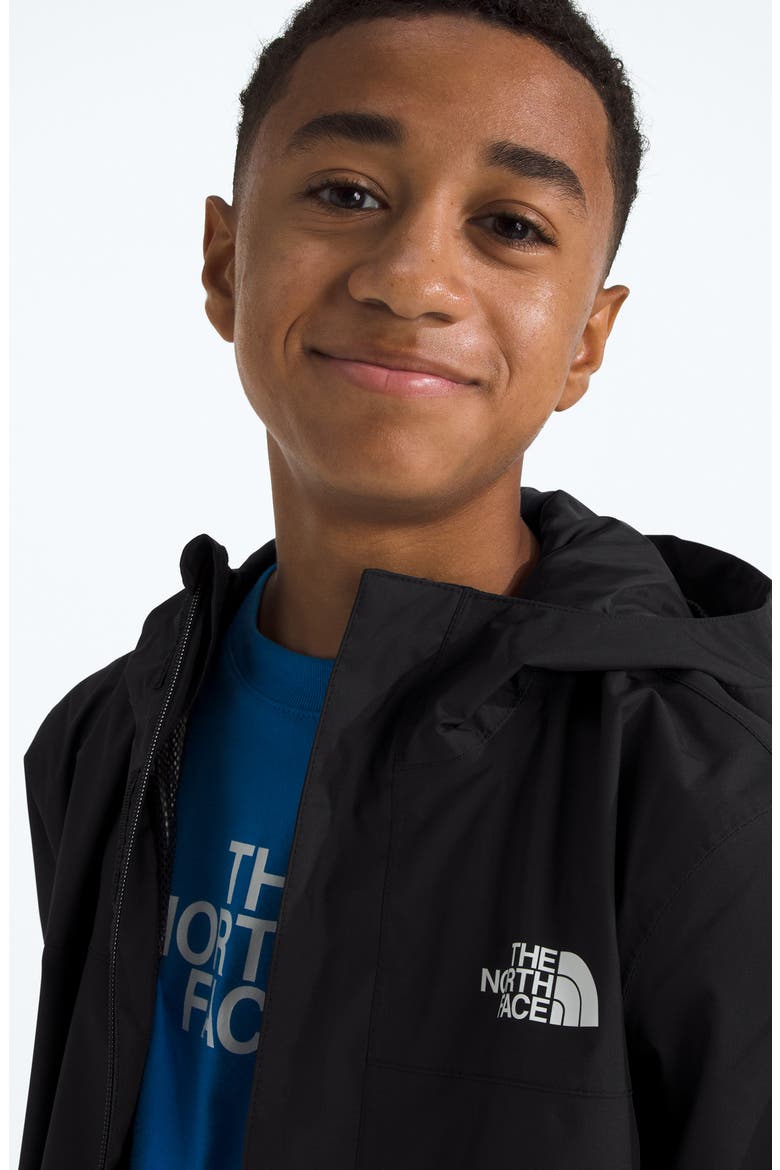 Kids' Antora Waterproof Rain Jacket, Alternate, color, TNF BLACK TNF BLACK