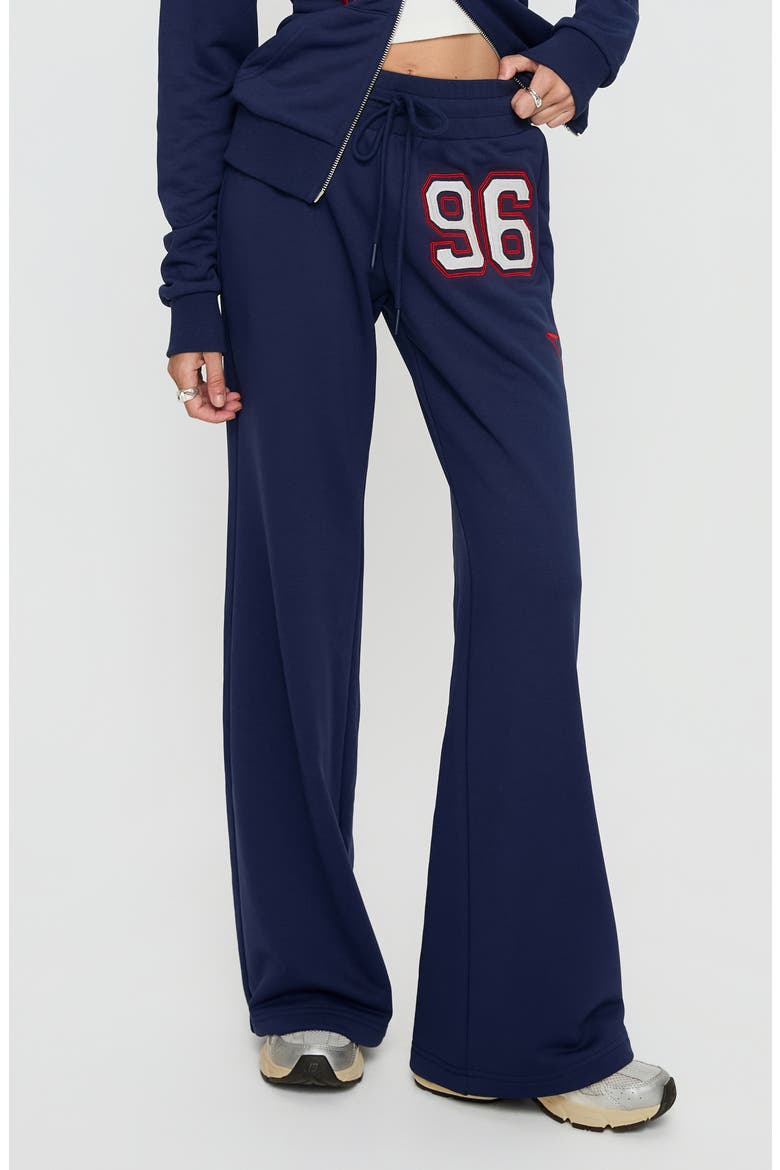 Kari Distressed Patch Track Pants, Alternate, color, MULTI