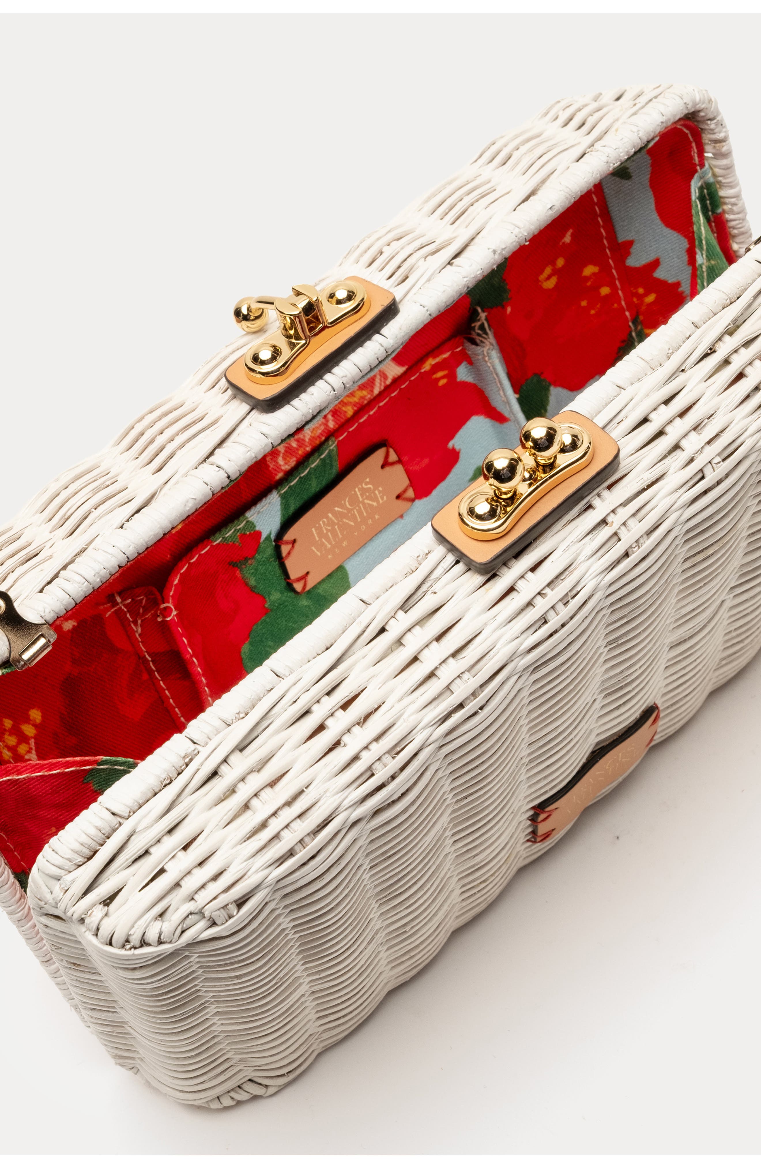 Frances Valentine Pepper Wicker Clutch, Alternate, color, Off White