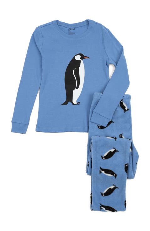 Kids Cotton Top & Fleece Pants Printed Matching Family Holiday Pajamas (Toddler, Little Kid & Big Kid)