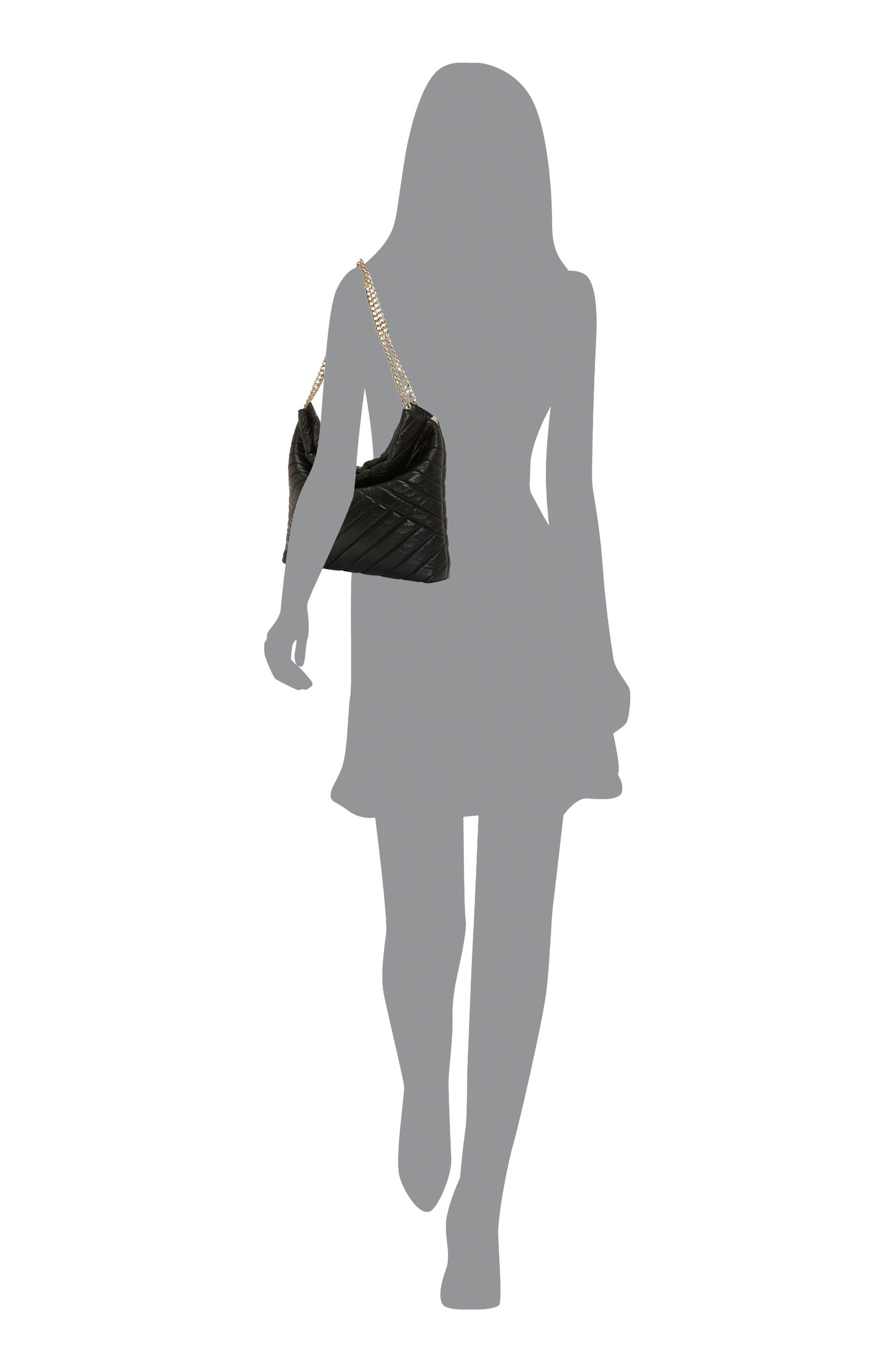 Vince Camuto Pehri Quilted Leather Shoulder Bag, Alternate, color, 