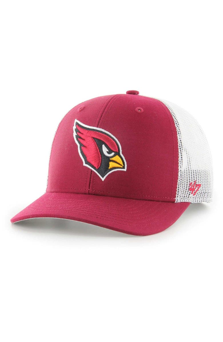'47 Men's '47 Cardinal Arizona Cardinals Adjustable Trucker Hat, Main, color, Cardinal