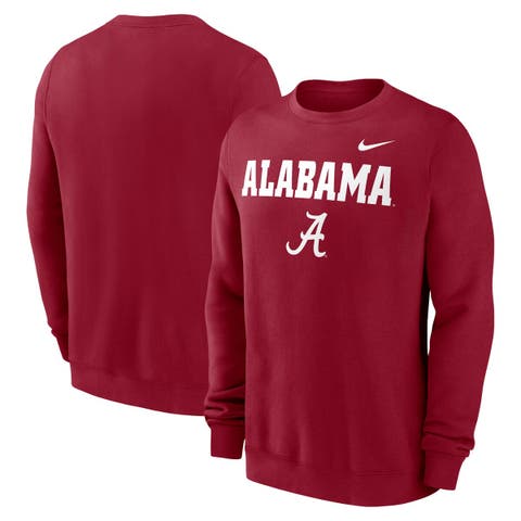 Men's Nike Crimson Alabama Crimson Tide Primetime Primary Stack Pullover Sweatshirt