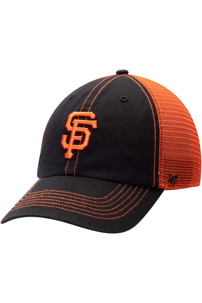 Men's '47 Black San Francisco Giants Trawler Clean Up Trucker Hat, Main, color, Black