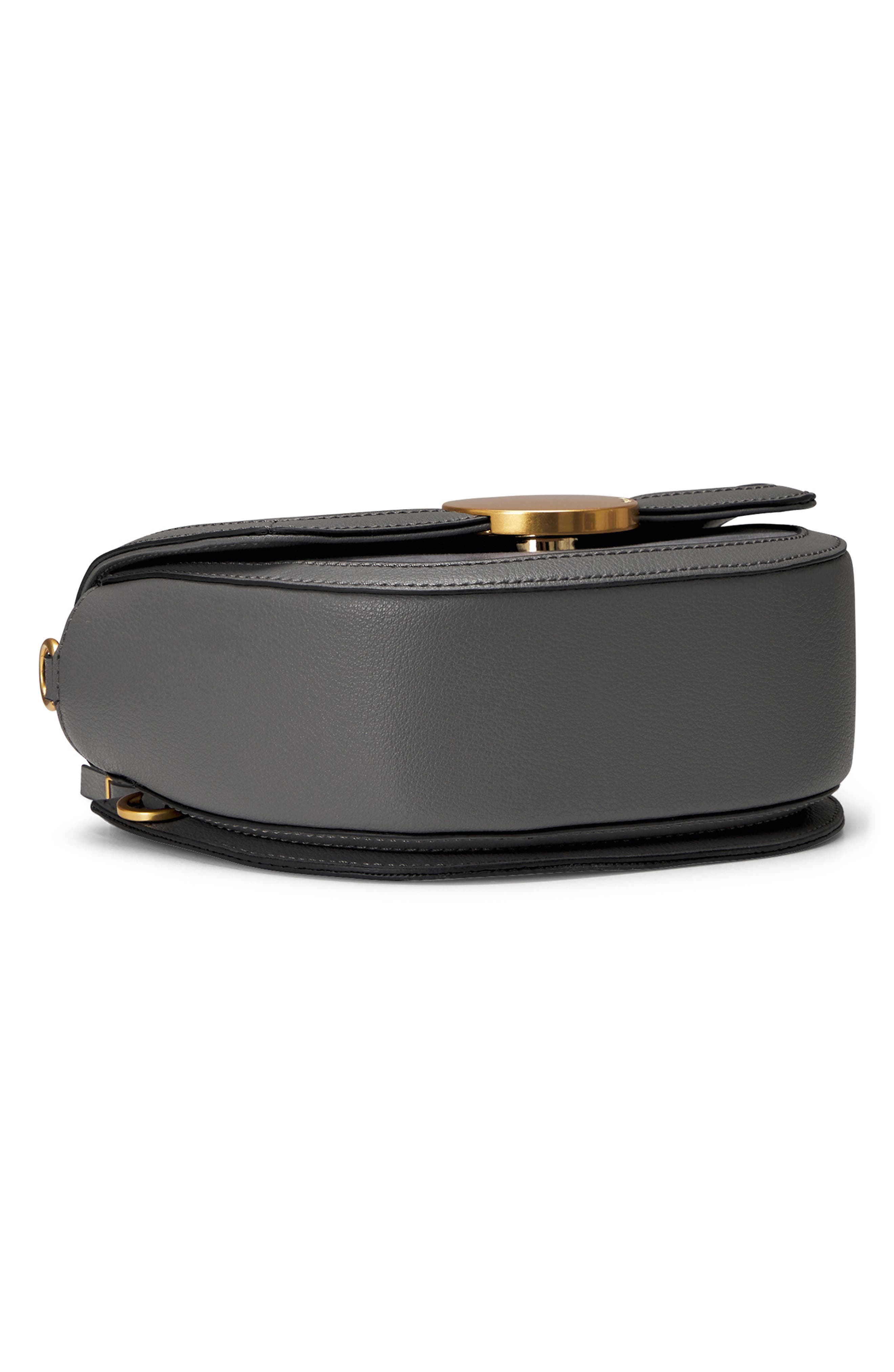 Oryany Lottie Suede & Leather Crossbody Saddle Bag, Alternate, color, 