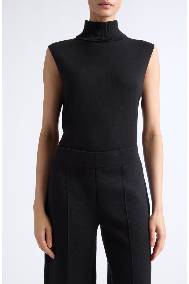Sleeveless Turtleneck Sweater, Main, color, BLACK