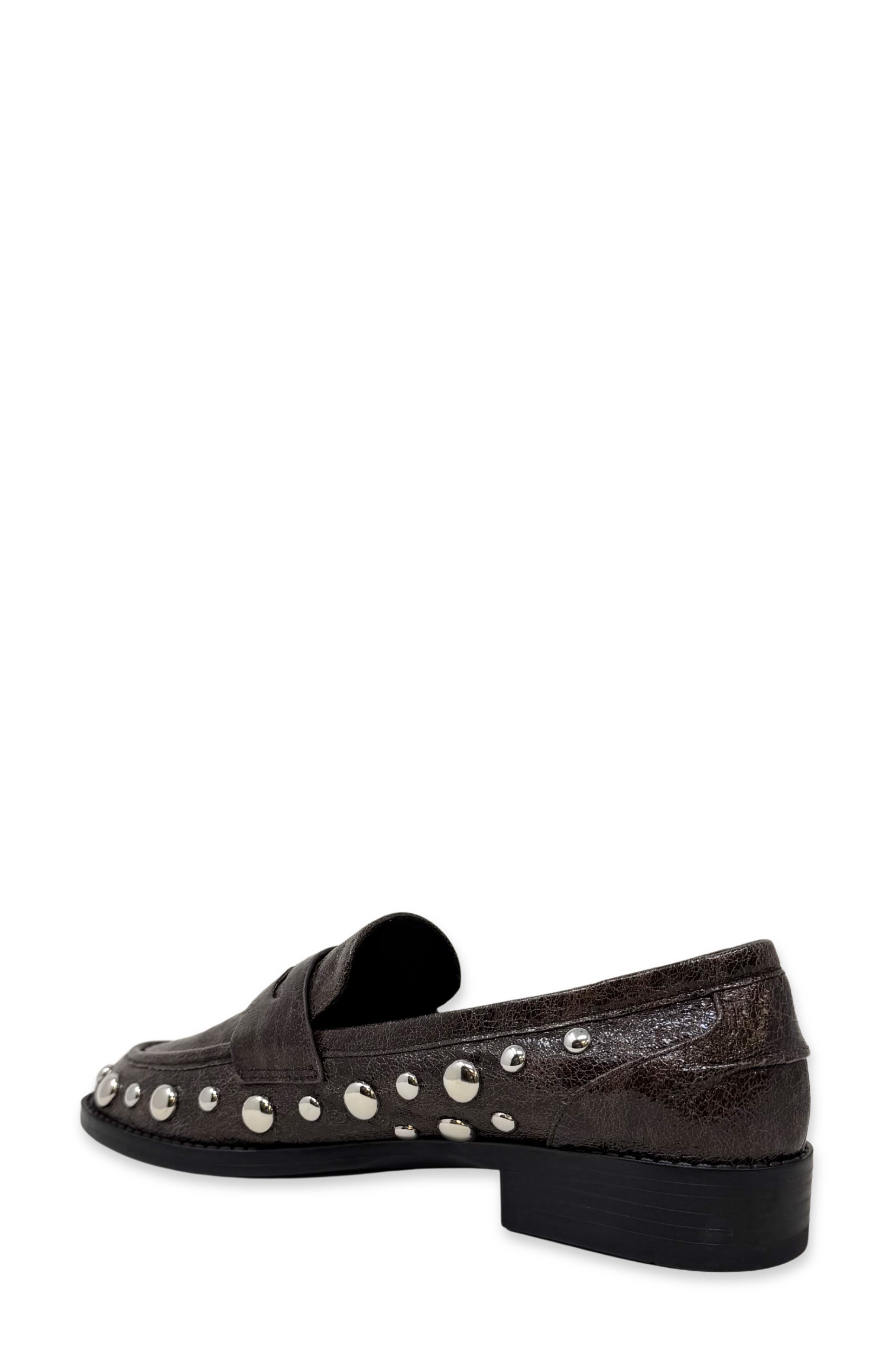 Trisha Penny Loafer, Alternate, color, DARK TAUPE