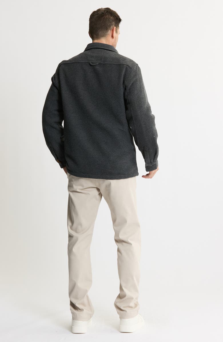 JACHS Herringbone Knit Shirt Jacket, Alternate, color, Charcoal