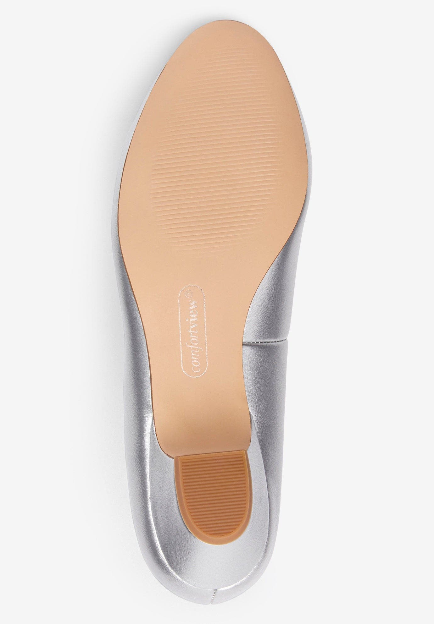 The Vida Leather Like Slip On Pump, Alternate, color, SILVER