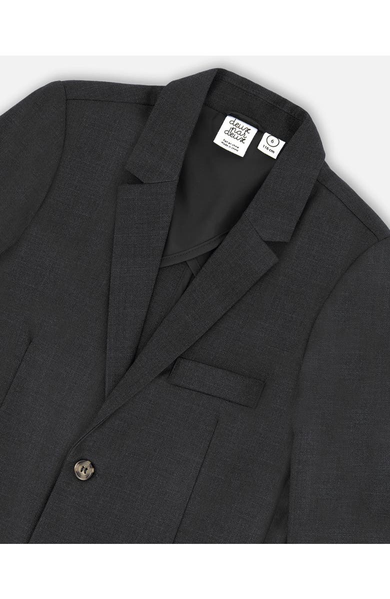 Deux par Deux Two-button Tailored Cut Blazer, Alternate, color, Black