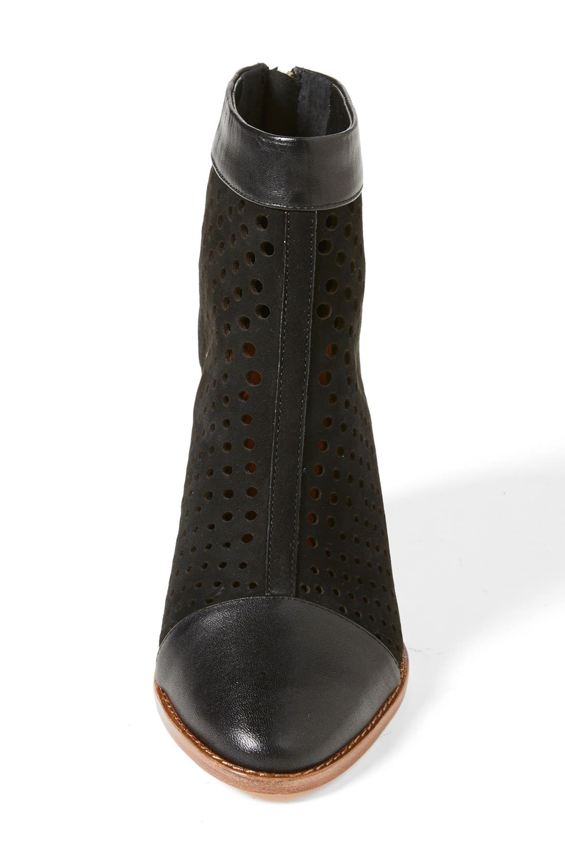 'Bedford' Block Heel Bootie, Alternate, color, BLACK