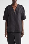 Rick Owens Island Oversize Cotton & Silk Sateen Top