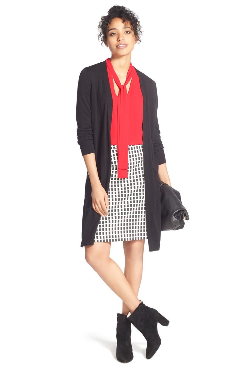 Halogen<sup>®</sup> Long Side Slit Cardigan, Alternate, color,