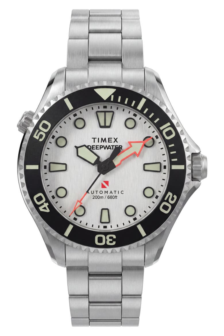 Deepwater Meridian Automatic Bracelet Watch, 41mm, Main, color, SILVER
