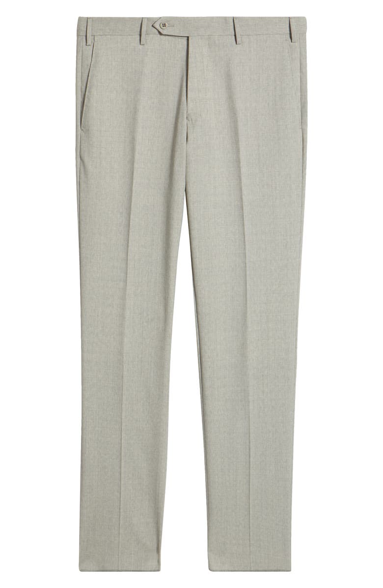 Zanella Parker Stretch Wool Trousers, Alternate, color, Light Grey