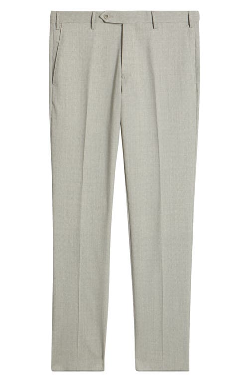 Zanella Parker Flat Front Stretch Pants In Light Grey