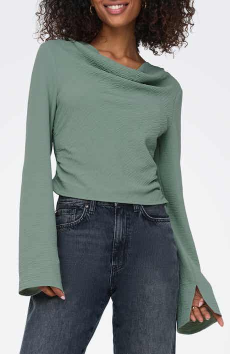 Only Mette Life Long Sleeve Waterfall Top