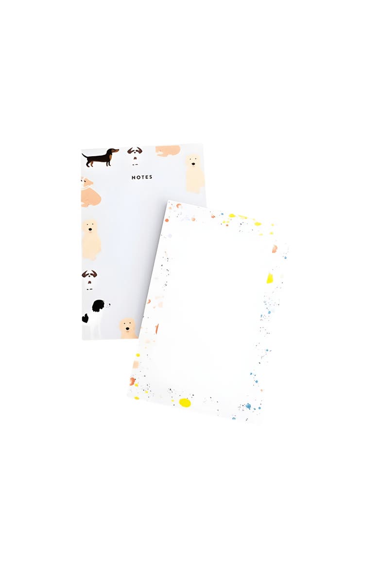 Splatter Paint Notepad, Alternate, color, White, Yellow, Teal, Coral