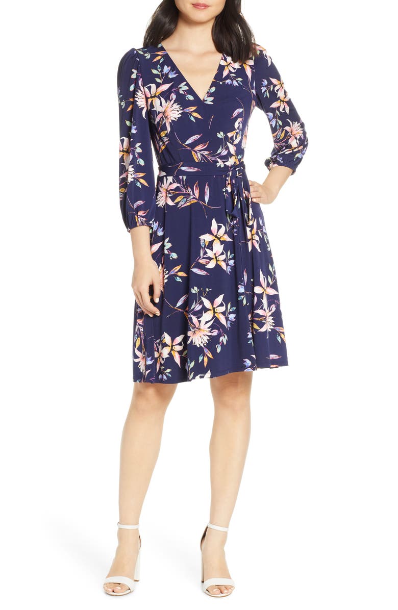 Eliza J Fit & Flare Dress, Main, color, 