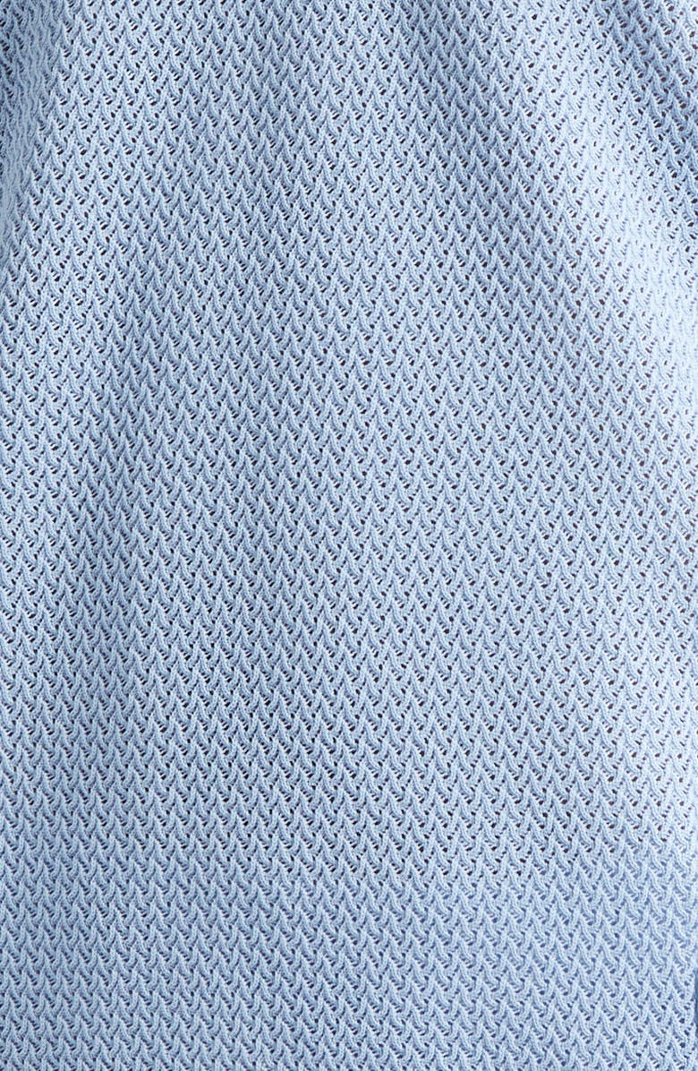 Dolce&Gabbana Microdot Stitch Polo Sweater, Alternate, color, B1932 Celeste Medio