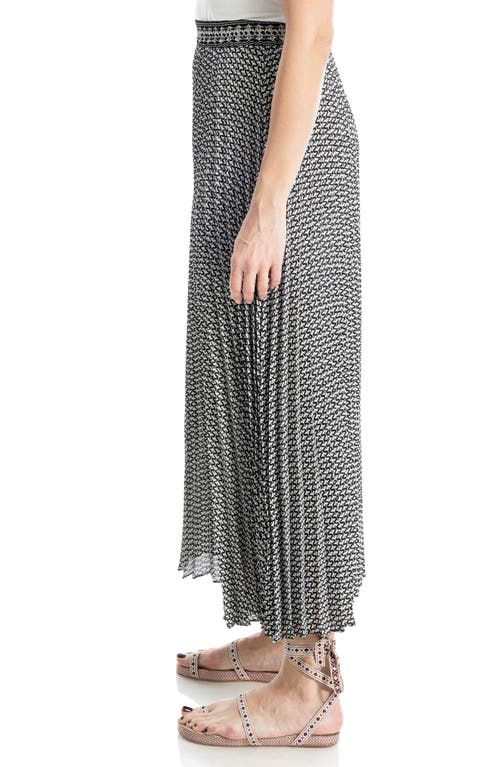 Max Studio Pleated Maxi Skirt In Gray