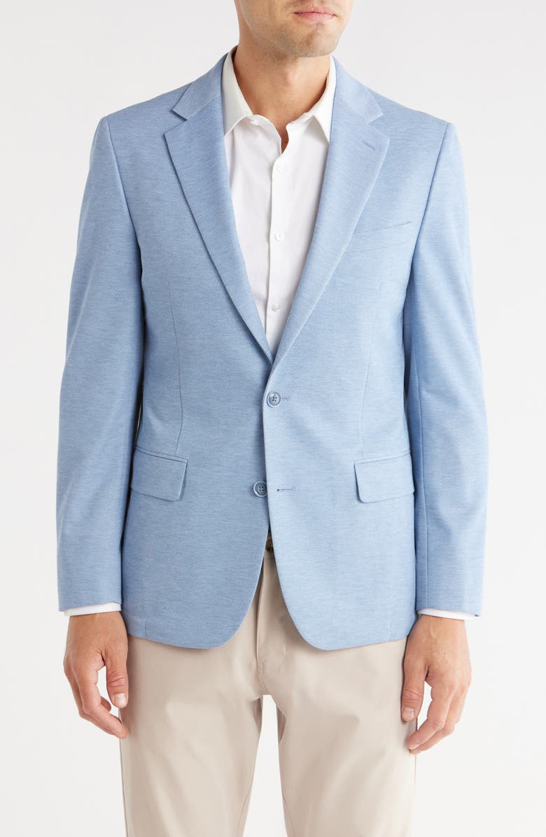 Original Penguin Notch Lapel Blazer, Main, color, Light Blue