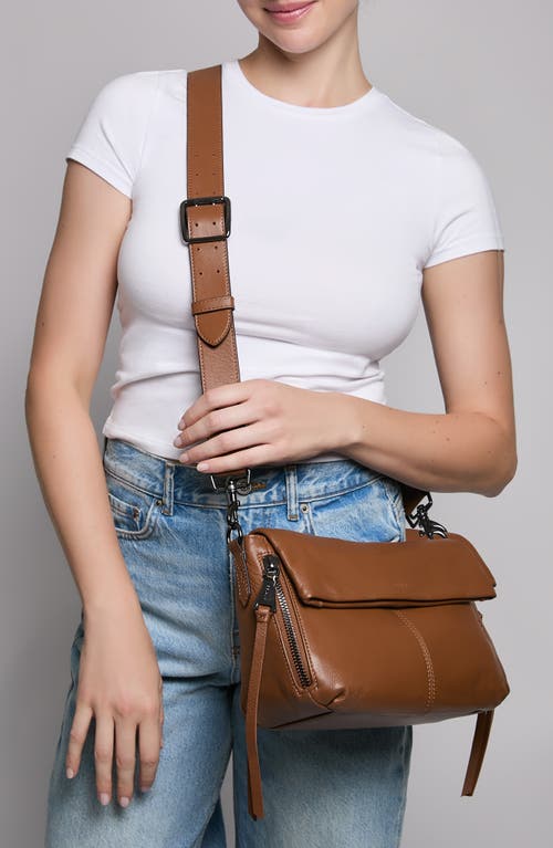 Aimee Bali Double Entry Crossbody Bag In Brown