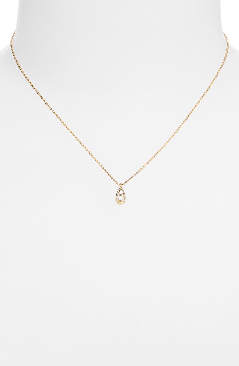 Bony Levy Florentine Diamond Pear Pendant Necklace, Alternate, color, 