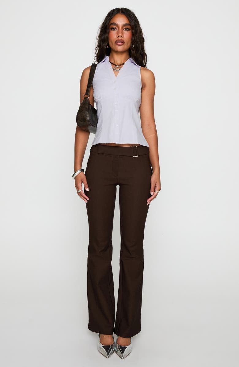 Princess Polly Mark On Me Sleeveless Crop Shirt, Alternate, color, Purple Stripe