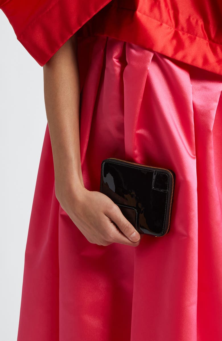 Comme des Garçons Wallets Patent Leather Wallet, Alternate, color, Black