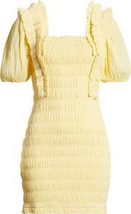 Endless Rose Smocked Puff Sleeve Dress