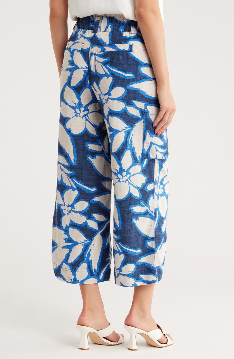 Democracy Crop Wide Leg Pants, Alternate, color, Cosmic Cobalt Multi