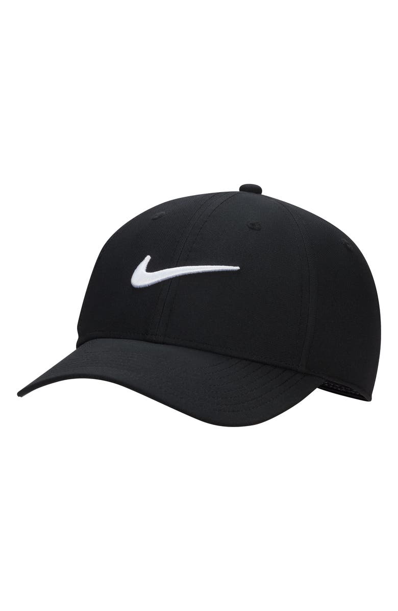 Nike Club Swoosh Baseball Cap, Main, color, Black/ White