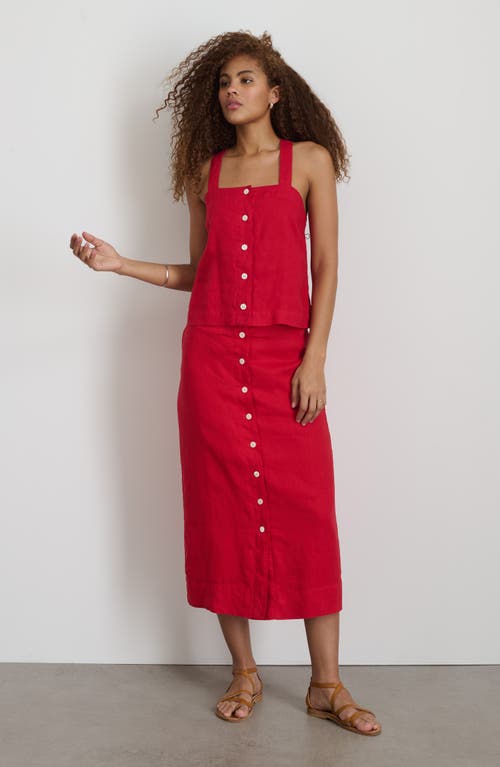 ALEX MILL ALEX MILL ZOE LINEN SLEEVELESS BUTTON-UP TOP