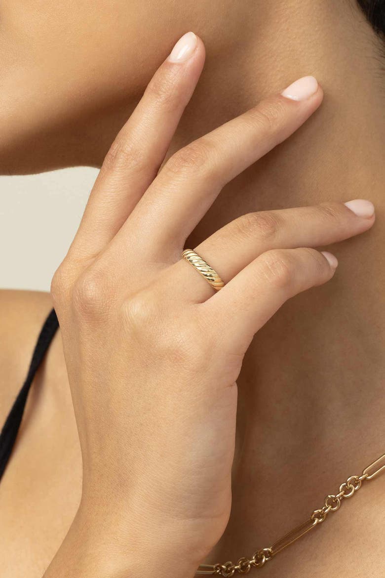 14K Gold With A Twist Ring, Alternate, color, Yellow Gold