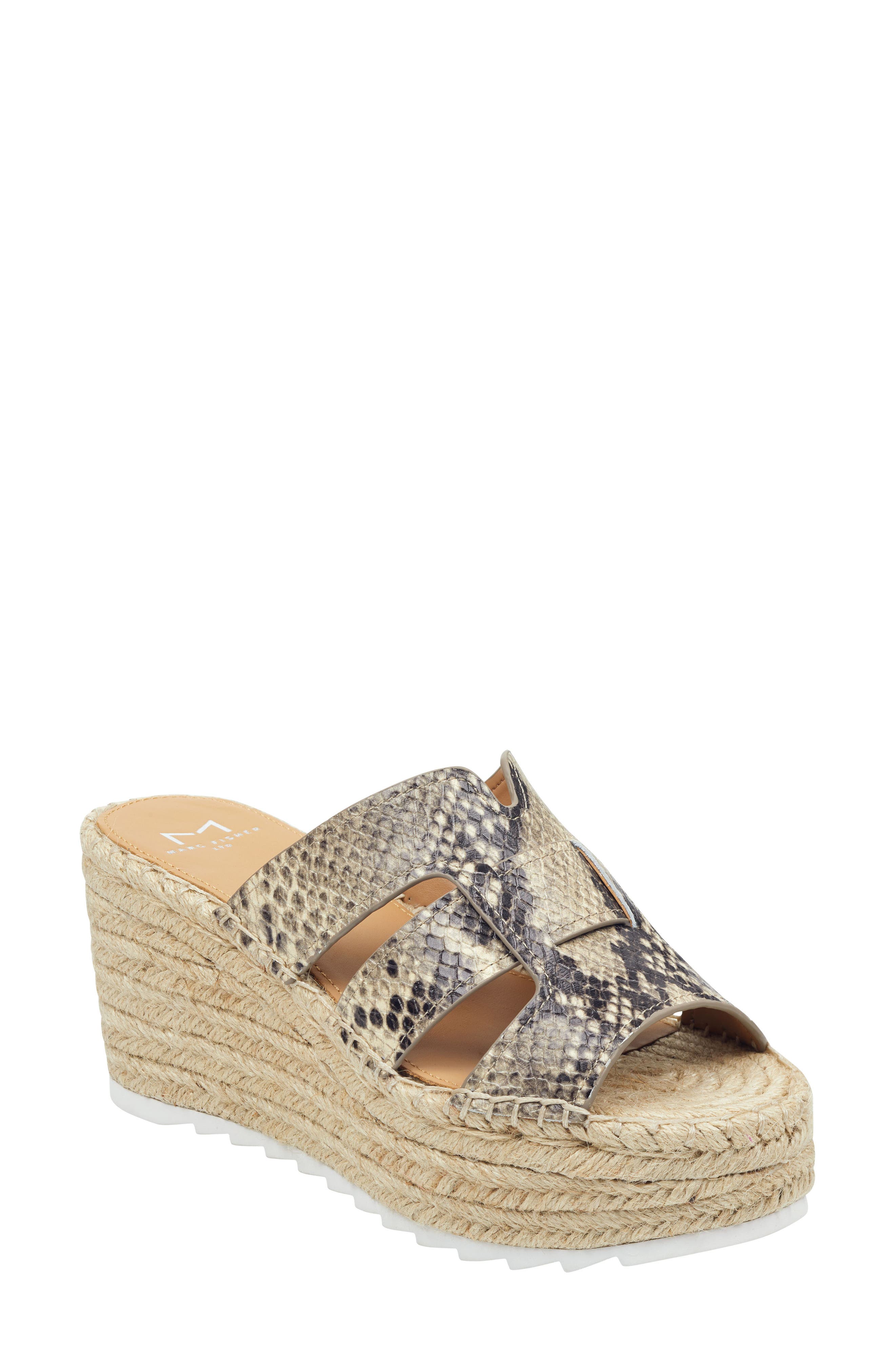 Robbyn Espadrille Wedge Sandal, Main, color, SNAKE EMBOSSED LEATHER