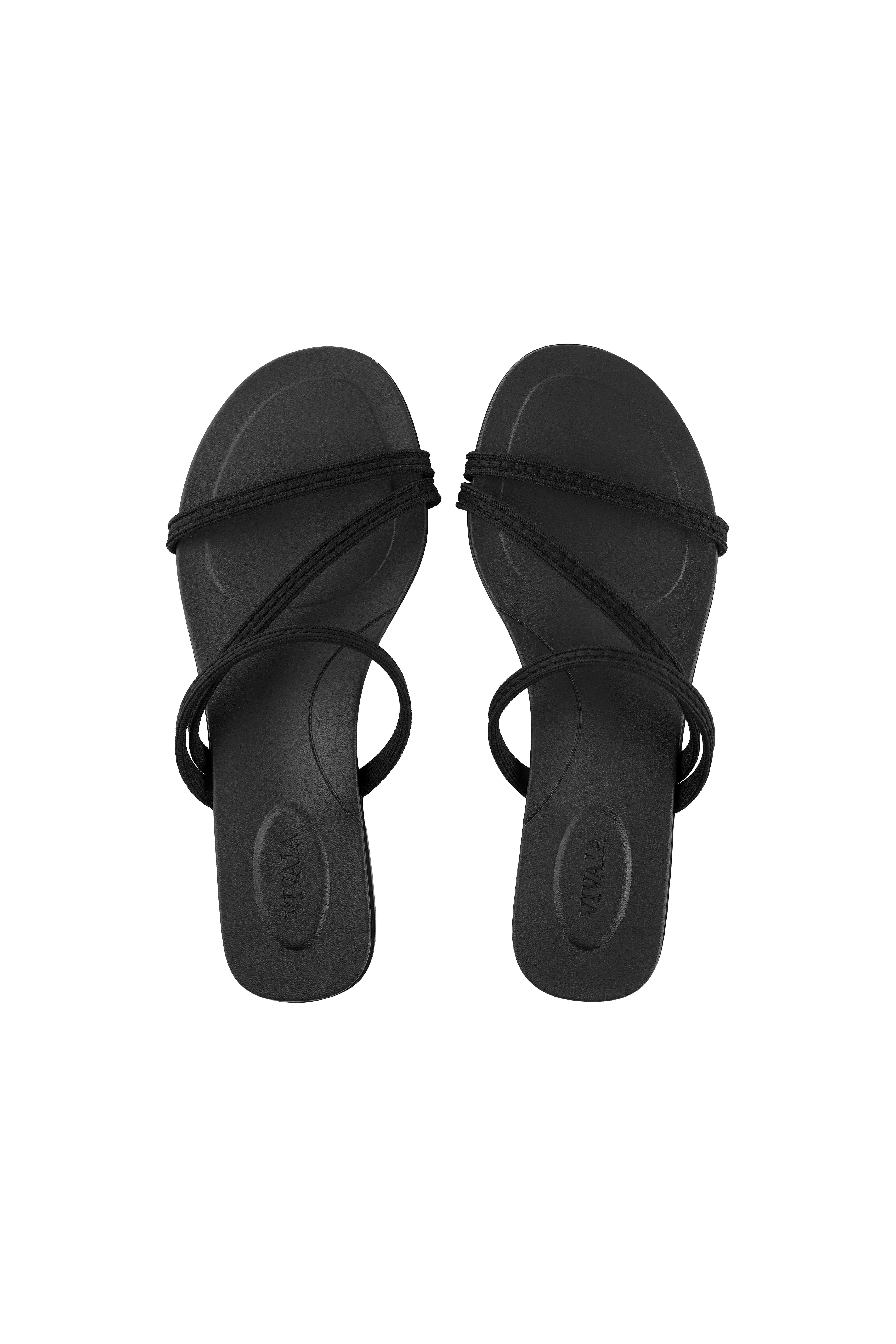 Carla Round-Toe Flip-Flops, Alternate, color, Noir